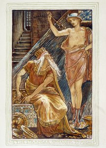 O estranho que aparece a Midas (Hermes apparait devant Midas) - em "A wonder book for girls and boys: hawthorne", de Walter Crane de Walter Crane
