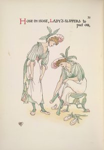 Duas senhoras a calçar chinelos de Walter Crane