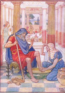 Sim, em verdade, tu és Ulisses, ilustração da História da Grécia, década de 1930 de Walter Crane