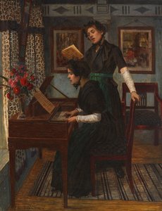 A lição de música, c. 1890. de Walter Firle
