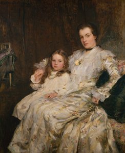 Retrato da Sra. Chadwyck-Healy e sua filha de Walter Frederick Osborne