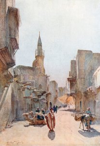 Uma rua perto da Cidadela, Cairo (litografia a cores) de Walter Frederick Roofe Tyndale