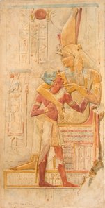 Ísis a sugar Seti I, Abydos (aguarela) de Walter Frederick Roofe Tyndale