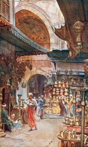 Khan El-Khalil, Cairo (litografia a cores) de Walter Frederick Roofe Tyndale