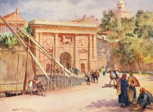 Porta Terraferma, Zara (colour litho) de Walter Frederick Roofe Tyndale