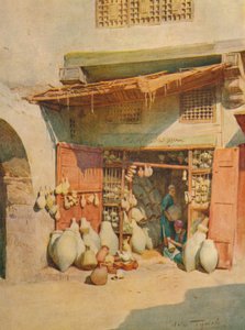 Bazar de cerâmica em uma vila do Nilo, c1905, 1912 de Walter Frederick Roofe Tyndale