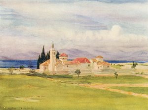 San Francesco, perto de Spalato (litografia a cores) de Walter Frederick Roofe Tyndale