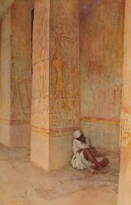 A colunata do nascimento no templo de Hatshepsut, c1905, 1912 de Walter Frederick Roofe Tyndale