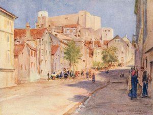 The High Street, Sebenico (litografia a cores) de Walter Frederick Roofe Tyndale