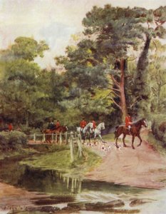 A Nova Floresta: Minstead Brook (cor litho) de Walter Frederick Roofe Tyndale