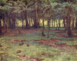 A Nova Floresta: A Floresta em Setley Plain (cor litho) de Walter Frederick Roofe Tyndale