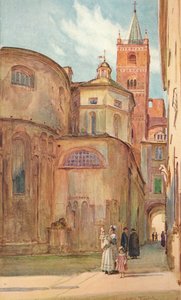 A igreja românica em Albenga, c1910, 1912 de Walter Frederick Roofe Tyndale