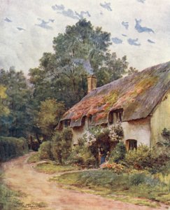 Wessex: Uma casa de campo típica de Wessex (litografia a cores) de Walter Frederick Roofe Tyndale