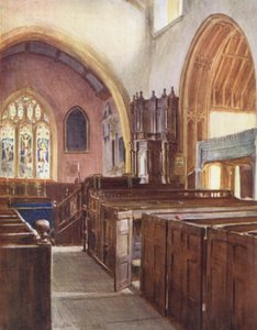 Wessex: Igreja de Puddletown (litografia a cores) de Walter Frederick Roofe Tyndale