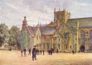 Wessex: Sherborne College (litografia a cores) de Walter Frederick Roofe Tyndale