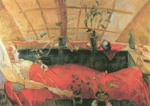 B.79 Walter Gramatté. Die Genesende. O Convalescente (Sónia Gramatté). 1921 de Walter Gramatte