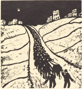 Funeral de enterro, 1916. de Walter Gramatte