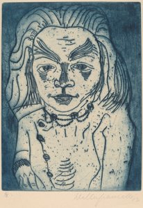 Mulher com um colar, 1923. de Walter Gramatte