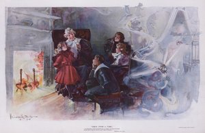 Era uma vez: avó a contar uma história aos netos (cor litho)