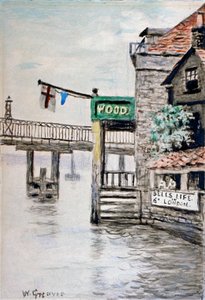 Vista do Adam and Eve Inn, Chelsea, Londres, c1900. de Walter Greaves
