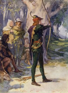 Ilustração para Ivanhoe por Sir Walter Scott (cor litho)