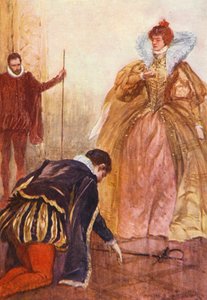 Ilustração para Kenilworth de Sir Walter Scott (litografia a cores)