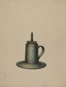 Lâmpada de óleo de estanho, c. 1938.
