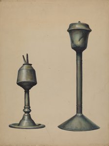 Duas Lâmpadas de Óleo, c. 1938. de Walter Hochstrasser