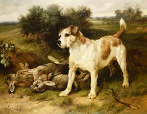 Um Fox Terrier com a Bolsa do Dia