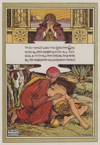 O Bom Samaritano (cor litho) de Walter Jenks Morgan