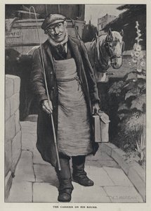 O portador na sua ronda (litho) de Walter Jenks Morgan