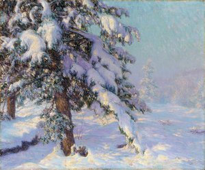 Carregado de neve (óleo sobre tela)