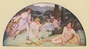 Orfeu morto pelas Bacantes (litografia a cores)