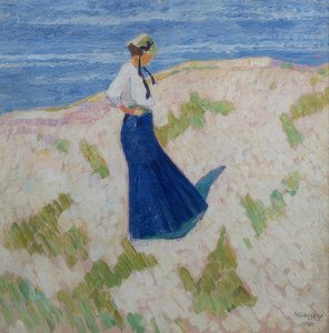 Bernhardine Bornemann na praia de Heist. 1910 de Walter Ophey