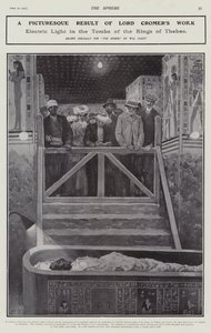 Luz eléctrica nos túmulos dos Reis de Tebas (litho) de Walter Paget