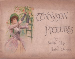 Desenho da capa (The May Queen), ilustração da Tennyson Pictures publicada por E P Dutton & Co, c.1900 (cor litho) de Walter Paget