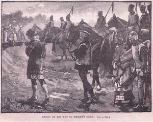 Henrique a caminho do túmulo de Becket em 1174 dC de Walter Paget