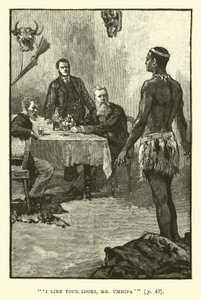 Ilustração para King Solomons Mines por H Rider Haggard de Walter Paget