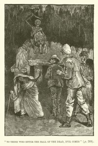 Ilustração para King Solomons Mines por H Rider Haggard de Walter Paget