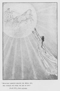 Ilustração para a Odisséia do Papa de Homero (litho) de Walter Paget