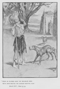 Ilustração para a Odisséia do Papa de Homero (litho) de Walter Paget