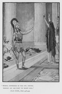 Ilustração para a Odisséia do Papa de Homero (litho) de Walter Paget