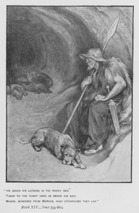 Ilustração para a Odisséia do Papa de Homero (litho) de Walter Paget