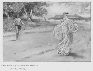 Ilustração para a Odisséia do Papa de Homero (litho) de Walter Paget