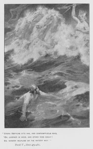Ilustração para a Odisséia do Papa de Homero (litho) de Walter Paget