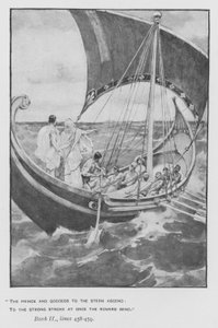 Ilustração para a Odisséia do Papa de Homero (litho) de Walter Paget