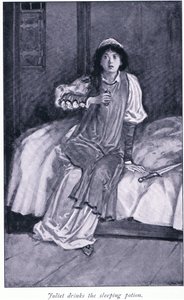 Juliet bebe a poção do sono, de 1900