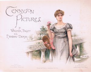 Matilde: página de rosto, ilustração de Tennyson Pictures publicada por E P Dutton & Co, c.1900 (cor litho) de Walter Paget