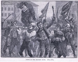 Cena nos motins de Belfast 1864 AD de Walter Paget
