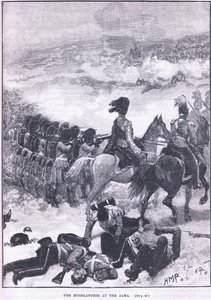 Os Highlanders em Alma 1854 AD de Walter Paget